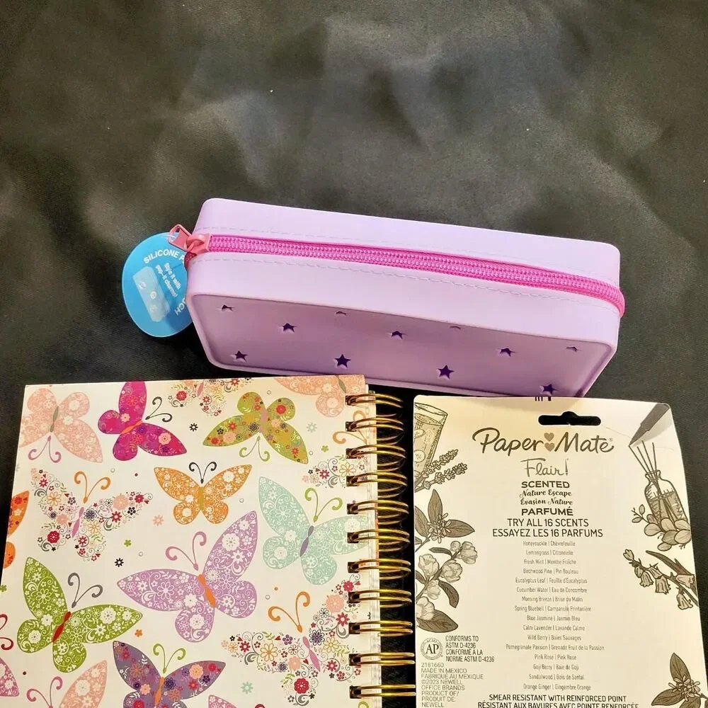 Butterfly notepad with Paper-mate.